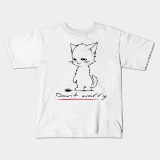 Relaxed Kitty: Don't Worry Kids T-Shirt